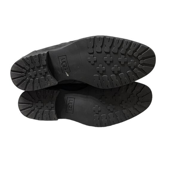 UGG Aureo II Suede Leather Ankle Boot Waterproof Zip Side Black Size 7 - Picture 6 of 6